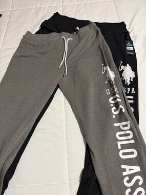 U.S. Polo Assn. Women’s Gray & Black Logo Joggers